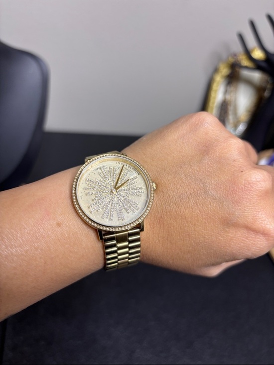 Olivia Burton Ice Burst Gold-Tone Stainless Steel Bracelet Watch 35mm Working main image 3